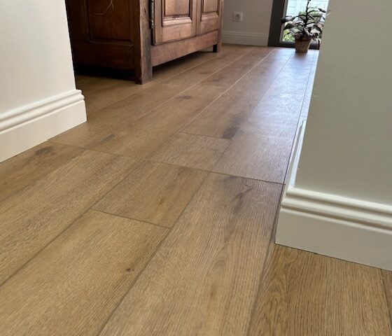 Pose du parquet type vinyl avec suivi de chantier secteur de Quéven