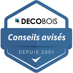 Badge Décobois Conseils avisés depuis 2001