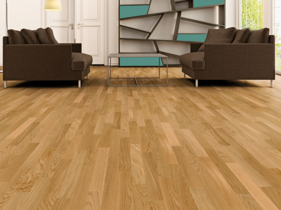 Parquet Weitzer Lamelle 500 Chêne dans un salon - Décobois