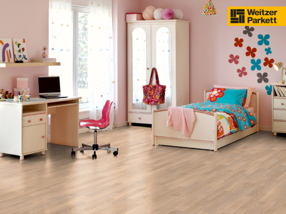 Parquet Weitzer Lamelle 500 Chêne Savanne dans une chambre d'enfant - Décobois