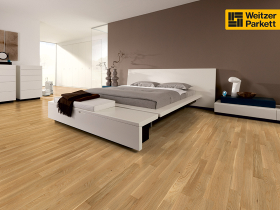 Parquet weitzer Lamelle 500 Chêne vivant contraste chambre à coucher - Décobois